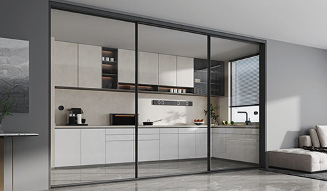 Baiyiyuan Door Chinese Newest Product Heat Insulation Storm-Proof Broken Bridge Door Front Door Interior Glass Door Bifold Doors Aluminum Folding Doors Home De