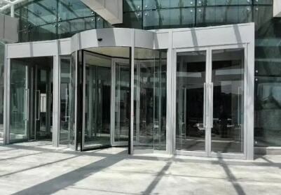 Automatic Commercial Shopfront Double Swing Glass Door Revolving Door