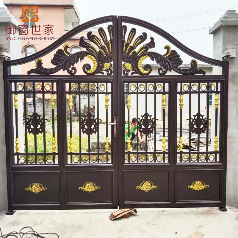 Entrance Security Door Factory Manual Automatic Swing Sliding Garage Aluminum Gate