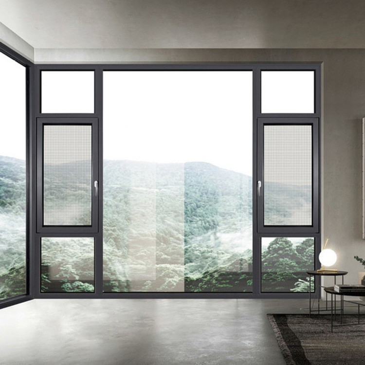 Kdsbuilding Aluminium Windows and Doors Tempered Glass Bay Picture Fixed Casement Window