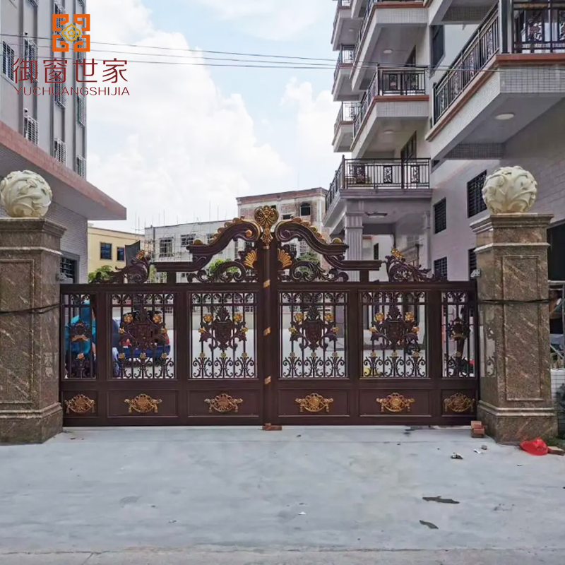 Entrance Security Door Factory Manual Automatic Swing Sliding Garage Aluminum Gate