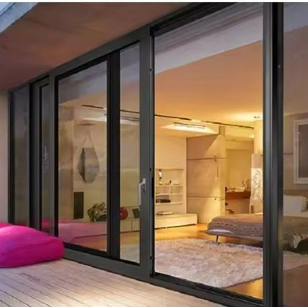 Baiyiyuan Thermal Break Aluminum Profile Custom-Built Building Material Iron Double Glass Door Decoration Steel Structure Door Heavy Sliding Door