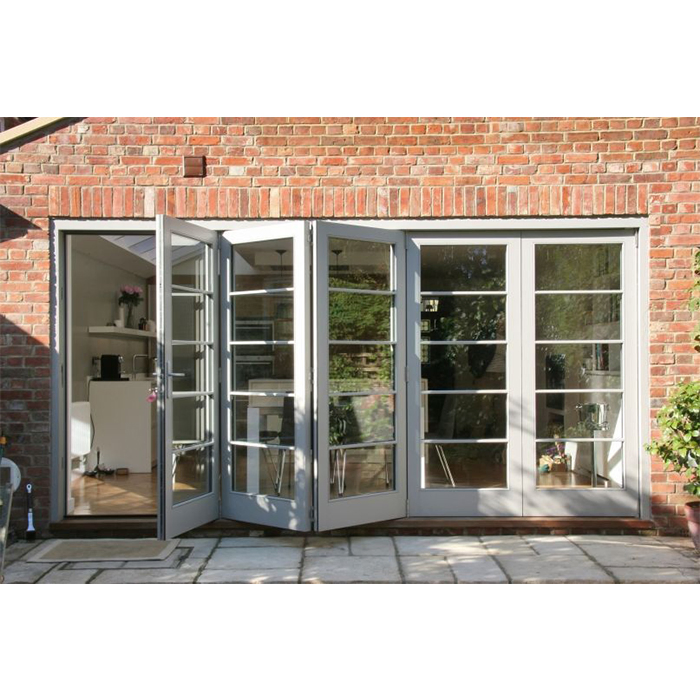 Customized Exterior Strong Alloy Windows Aluminum Bi Folding Doors for Home Shopfront