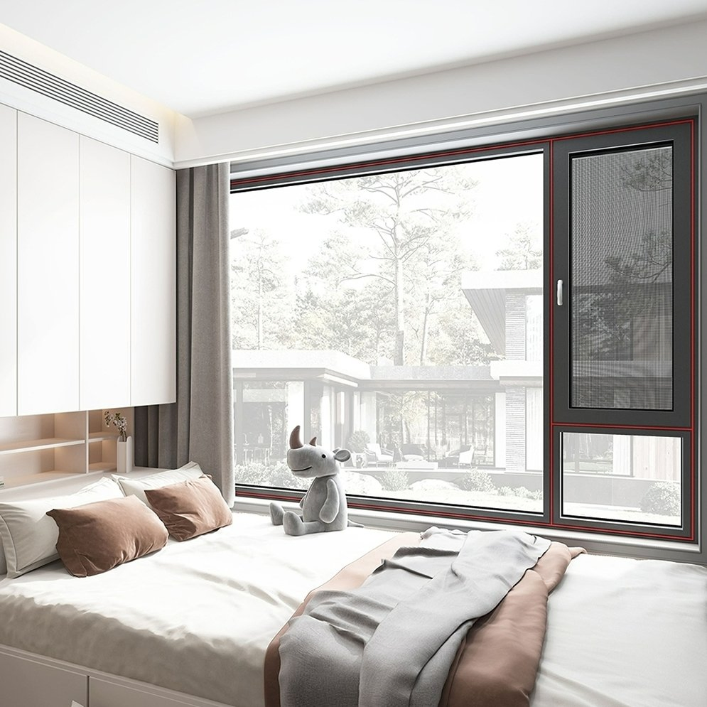 German Technobond PA66/GF25 Nylon Fiberglass Thermal Break Classic Aluminum Casement System Window