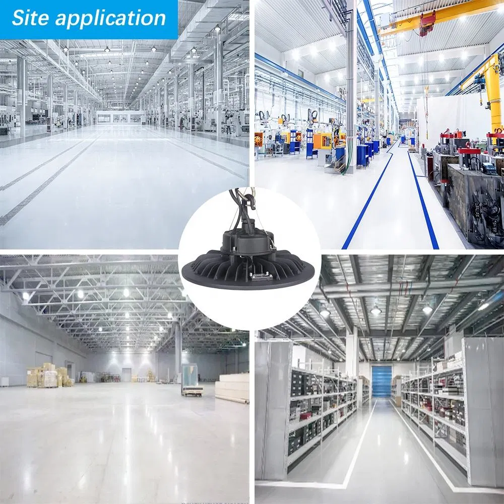Energy Saving UFO High Bay LED Light for Warehouses 100W 150W 200W 240W 5-Year Warranty Motion Sensor Aluminum Industrial Light