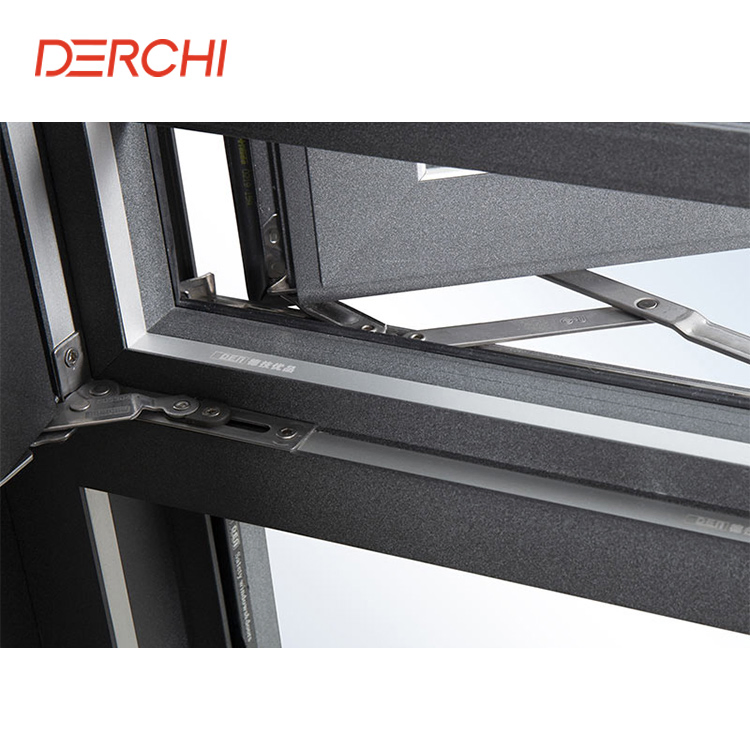 New Design Modern Standard Size Custom Aluminum Frame Swing Bathroom Casement Window Alu Clad Windows