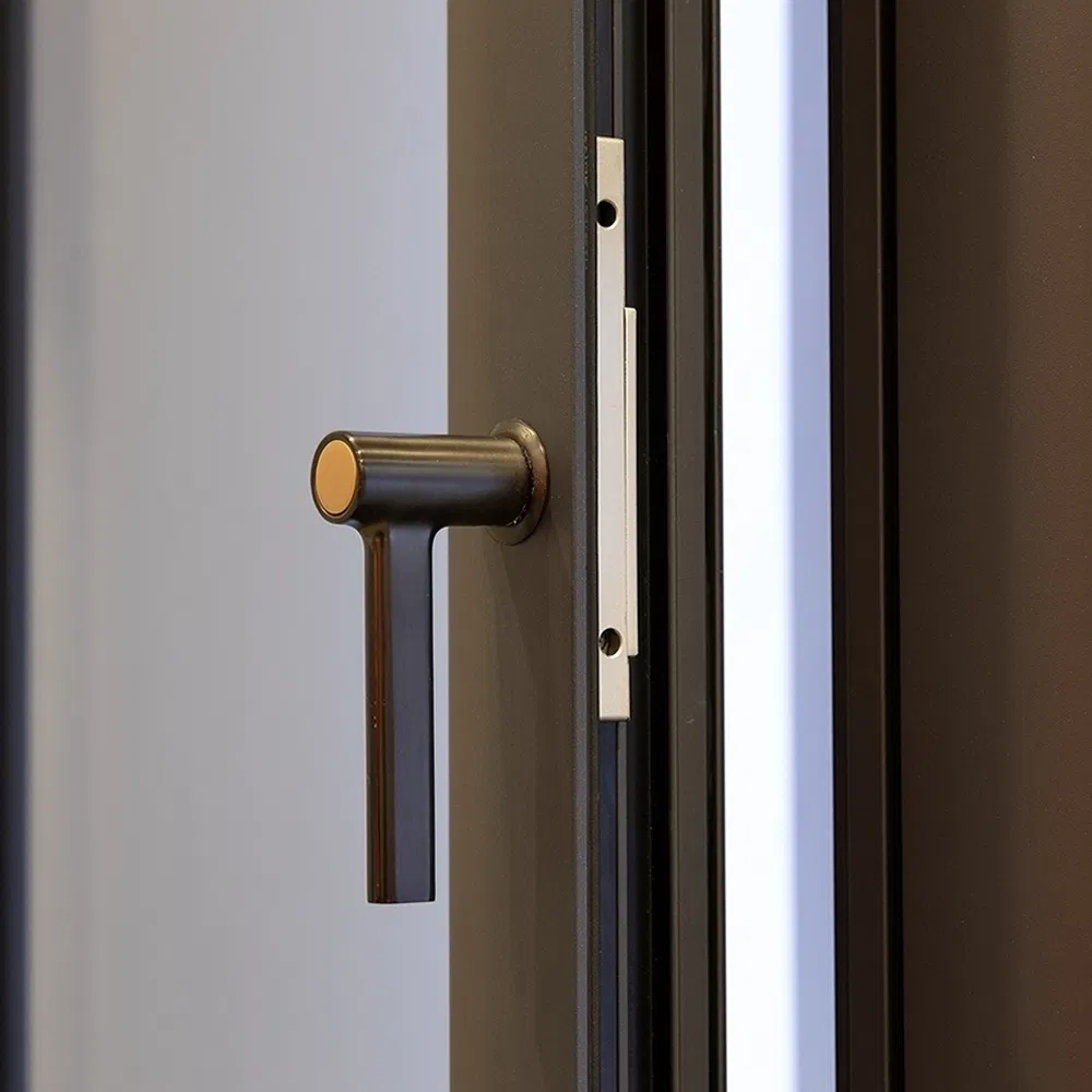 Security Safety Simple Swing Aluminum Single-Leaf Door for Mall Shopfront