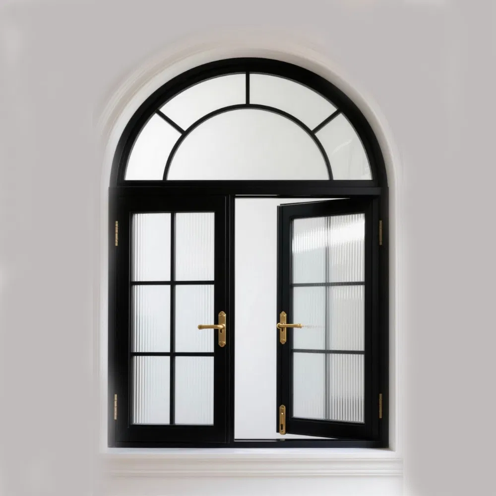 Nfrc Rated Round &amp; Arch Aluminum Windows Custom Sizes Tempered Glass