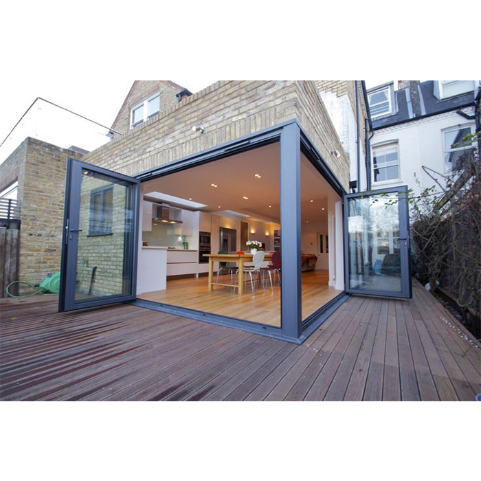 6 Panel Patio Door Design Aluminum Bi-Fold Folding Doors for Home Shopfront