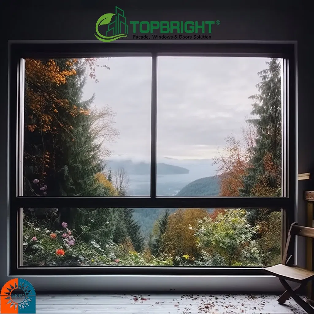 Custom Floor to Ceiling Window Double Large Glass View Fixed Glass Aluminum Picture Windows
