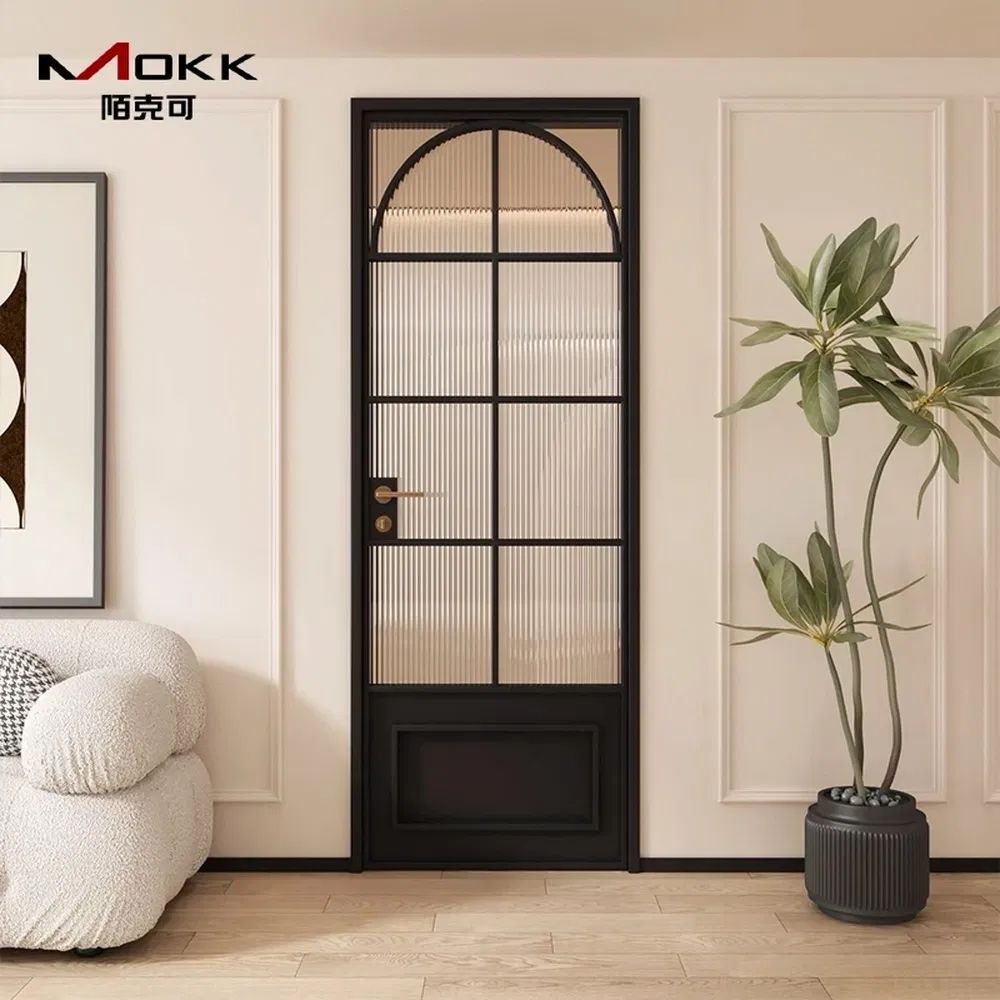 Anti-Corrosion Custom French Retro Style Aluminum Alloy Metal Profile Glass Doors