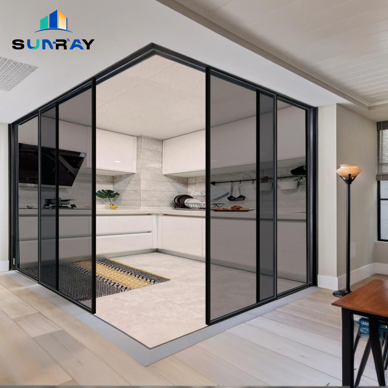 Modern Aluminum Sliding Door Thermal Break Frame Energy Saving Design and Smooth Operation System Sliding Door