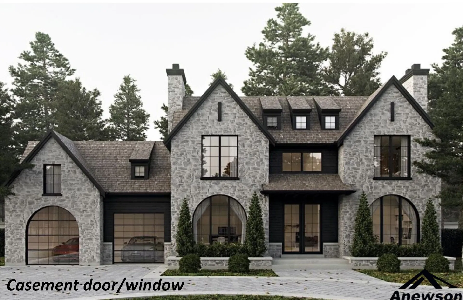 Modern Aluminum Alloy Swing Entry Door