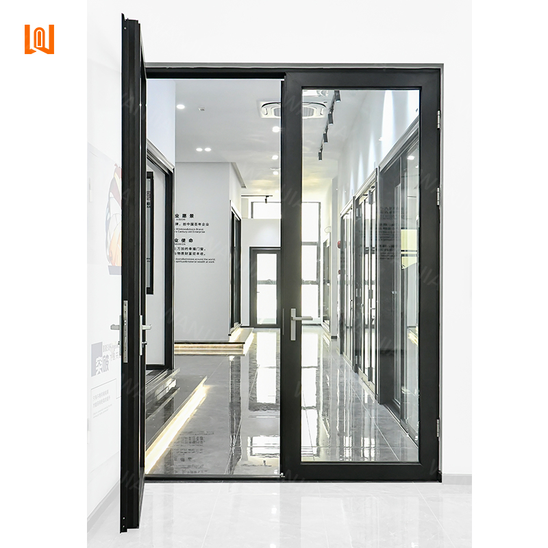 Exterior Home House Custom Front Entry Flush Doors Glass Aluminum French Doors