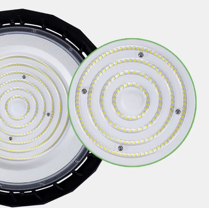 High Lumen Smart Warehouse Motion Sensor Dimmable 100W 150W 200W Industrial LED UFO High Bay Light with Phillips Driver