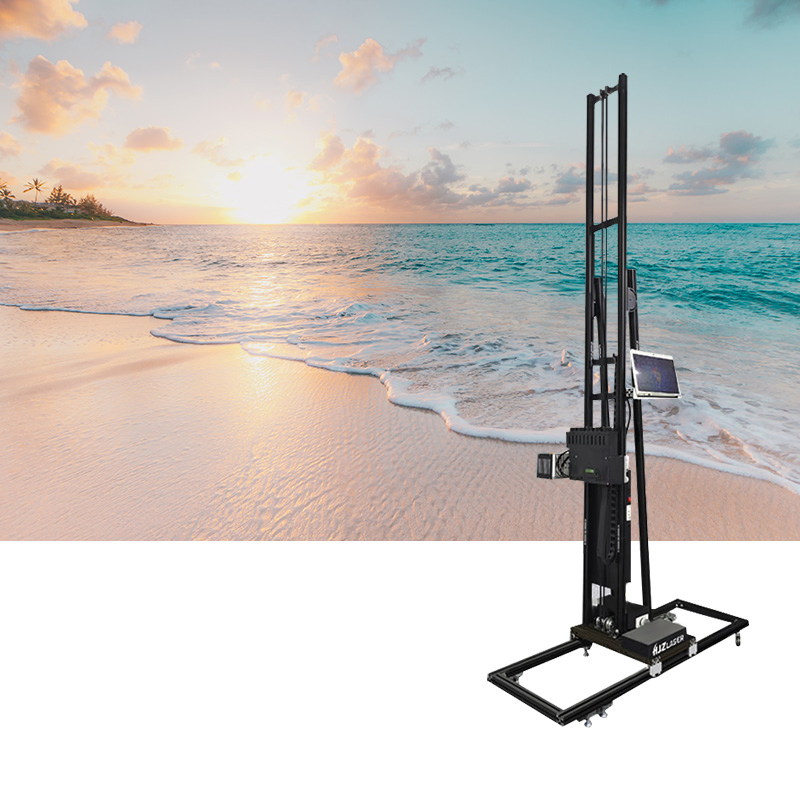 Automatic Vertical Wall Decor Printer/3D Ceramic Tile Glass Digital Murals Cmykw Wall Printer for Logo Background Decorative Wall Printer