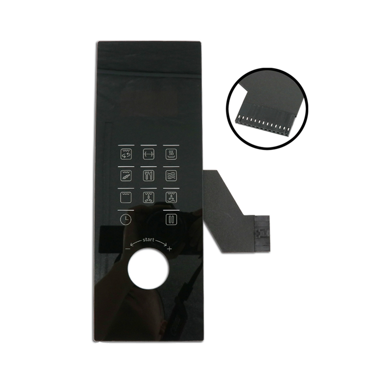 Capacitive Touch Acrylic Control Panel PC Tempered Glass LED Panel Digital LED Backlight Membrane Switch