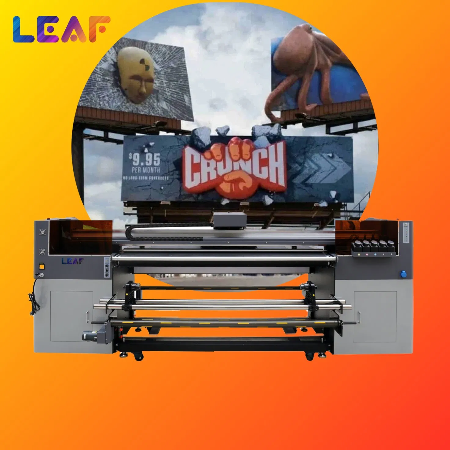 LEAF Digital Large Format Glass Wood Ceramic Acrylic UV LED Flatbed Printer