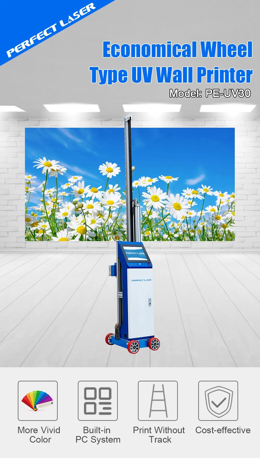 3D Glass Ceramic Tile Paper Wood UV Wall Inkjet Printer Machine