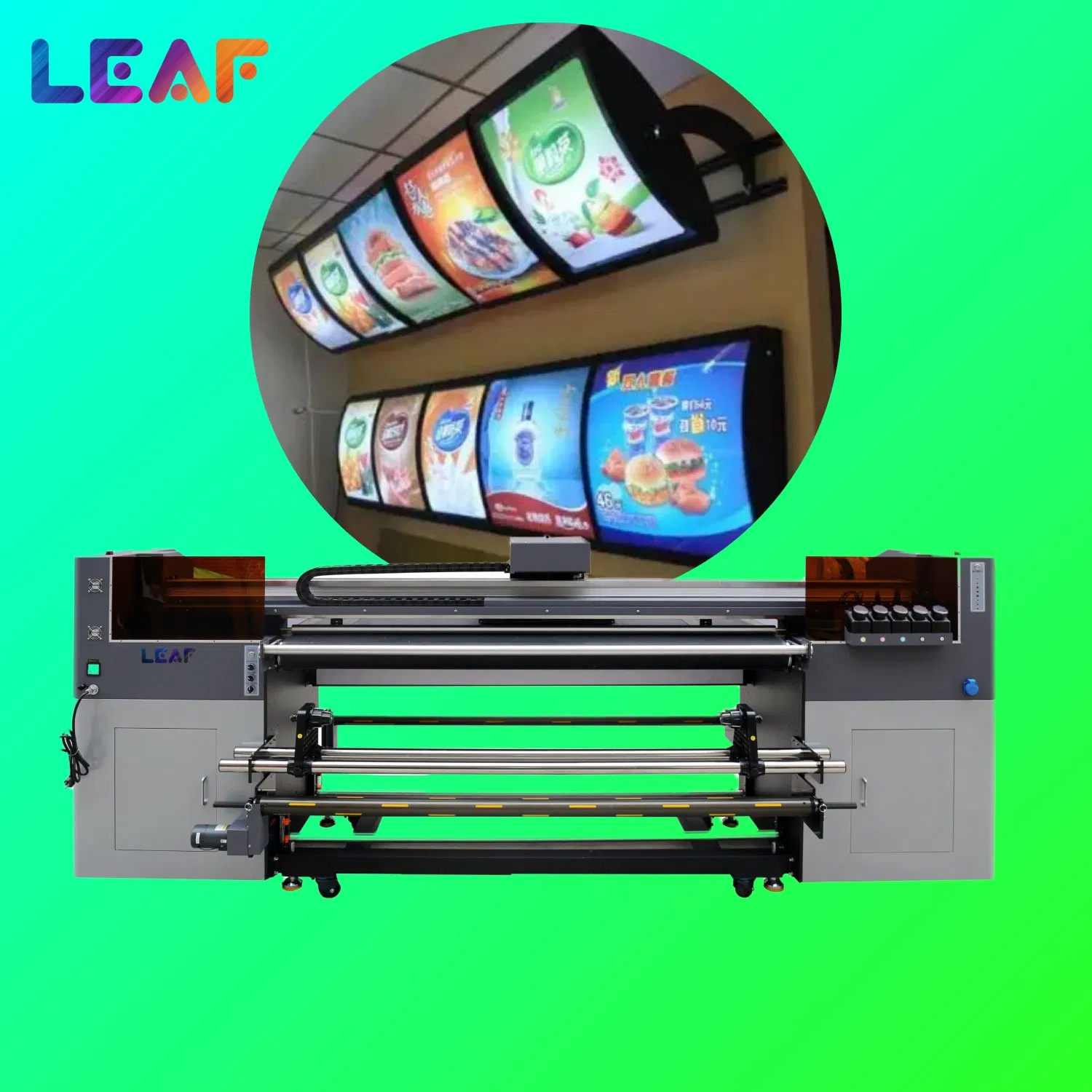 LEAF Digital Large Format Glass Wood Ceramic Acrylic UV LED Flatbed Printer