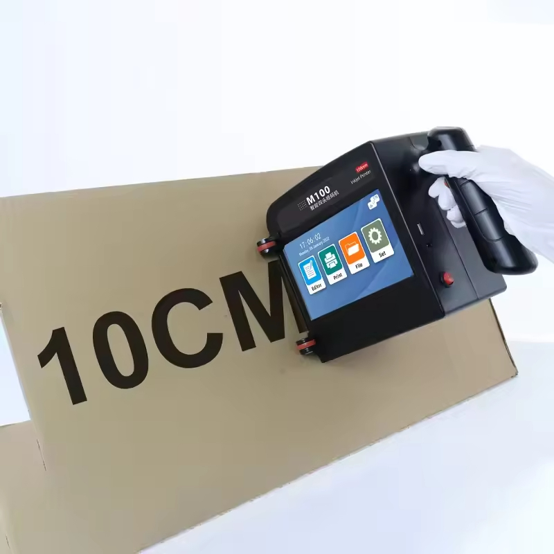 M100 Portable Intelligent Mini Handheld Inkjet Printer All Surface Thermal Expiry Date Logo Laser Inject 10cm Solvent