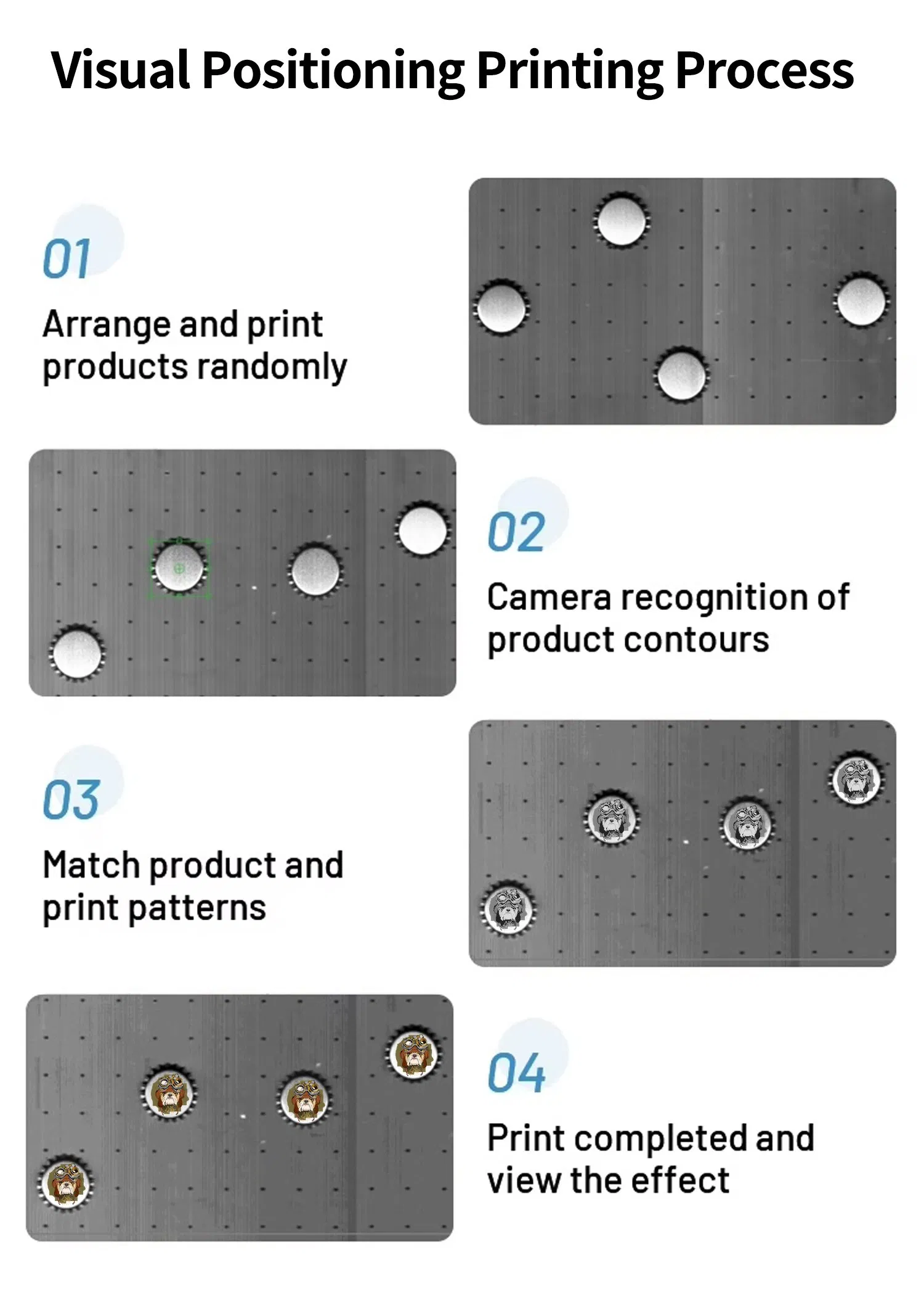 A1 6090 UV Flatbed Inkjet Printer Small Items CCD Positioned Multi-Surface (Glass Wood Metal PVC) for Leather New 1-Year