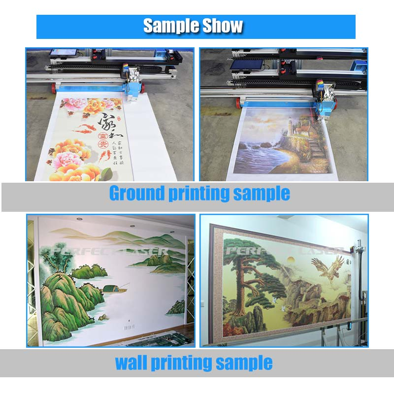 Perfect Laser--Automatic Glass Tiles Art Inkjet Mural Decor 3D UV Garage Carport Floor Ground Printing Machine