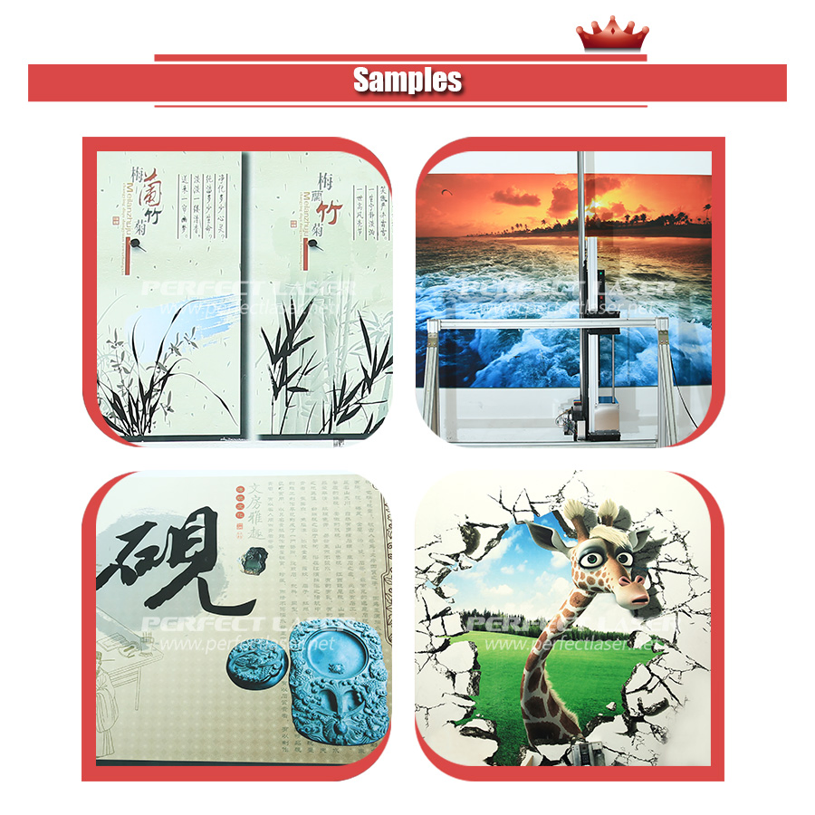 3D Glass Ceramic Tile Paper Wood UV Wall Inkjet Printer Machine