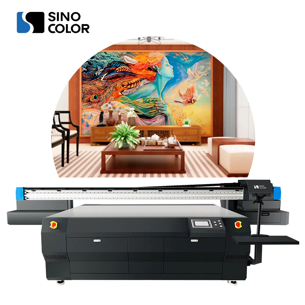 2400dpi High Resolution Sinocolor UV Flatbed Braille Printer for Light Box