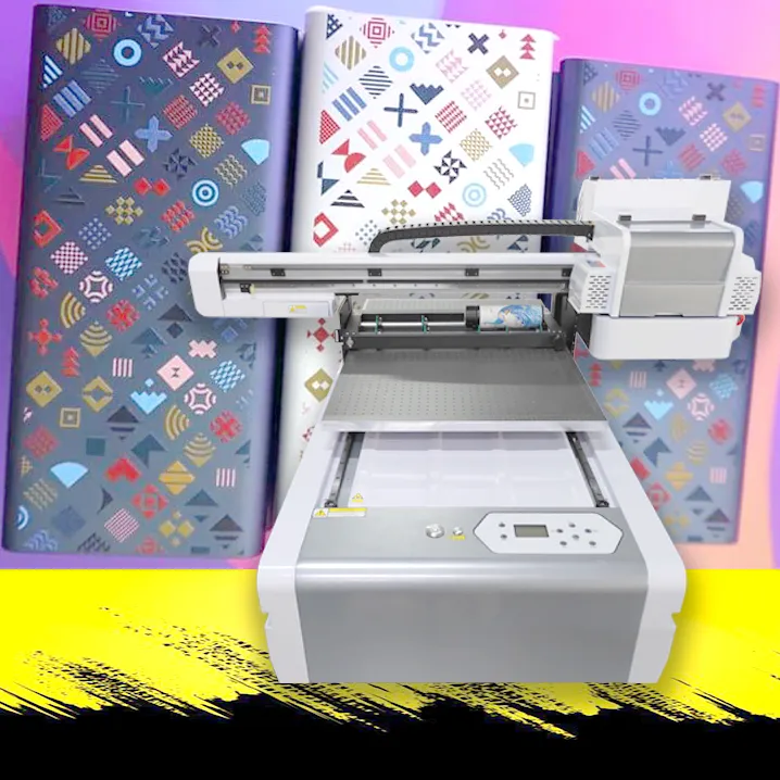 2 Heads 6090 Flatbed UV Glass Bottle Printer