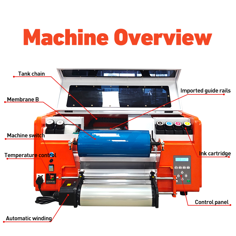 A3 Digital Inkjet 3D UV Dtf Film Sticker Printer with Varnish for Glass Bottles