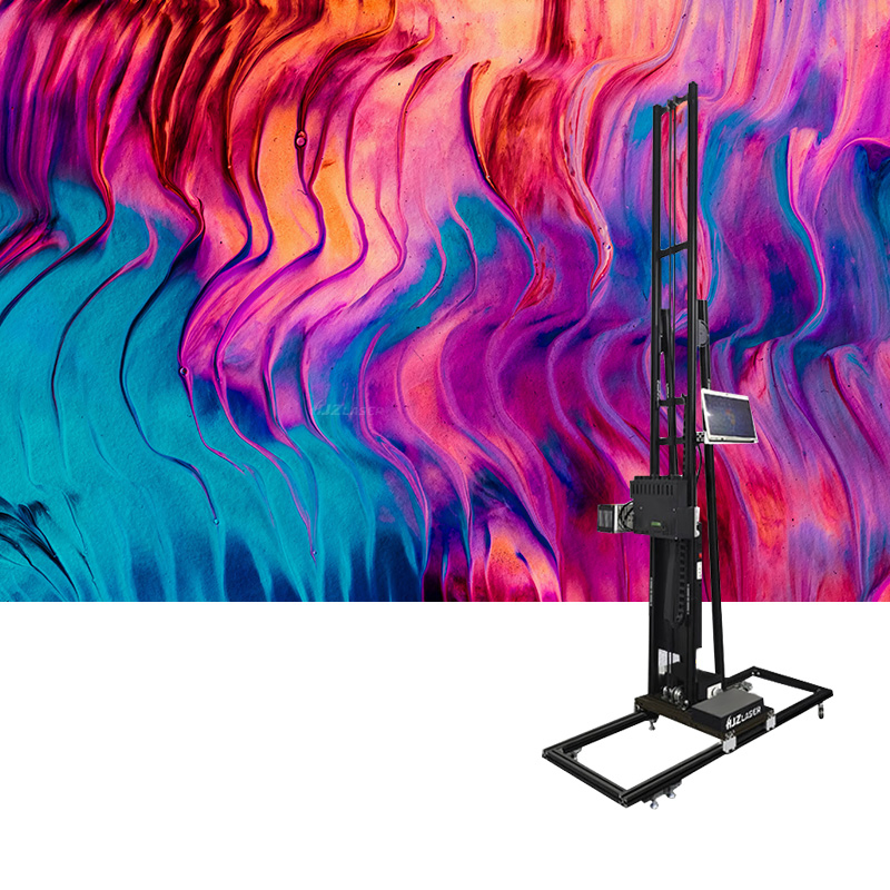 Automatic Vertical Wall Decor Printer/3D Ceramic Tile Glass Digital Murals Cmykw Wall Printer for Logo Background Decorative Wall Printer