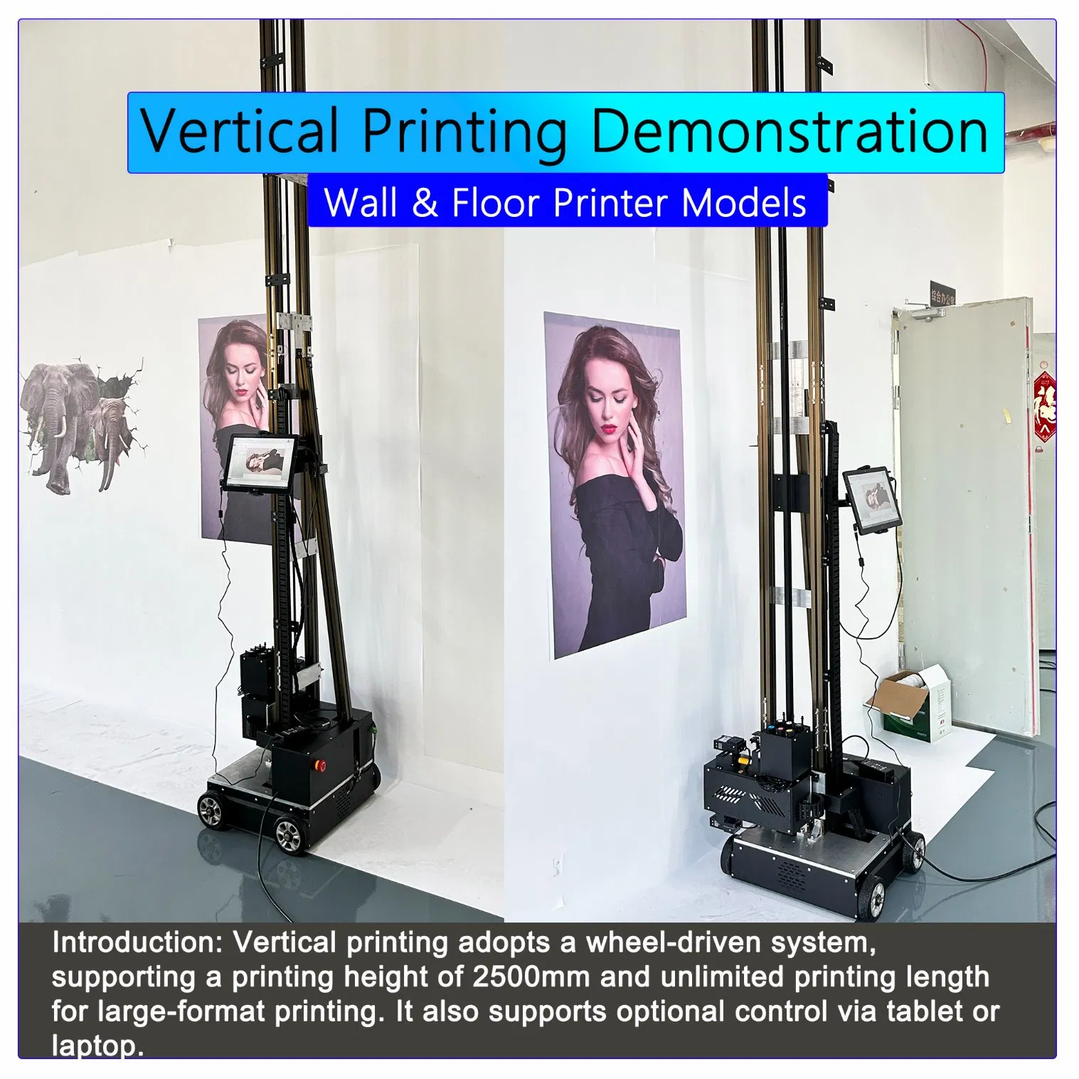 3D UV Wall Floor Inkjet Printer HD Wall Clear Image &amp; High Resolution