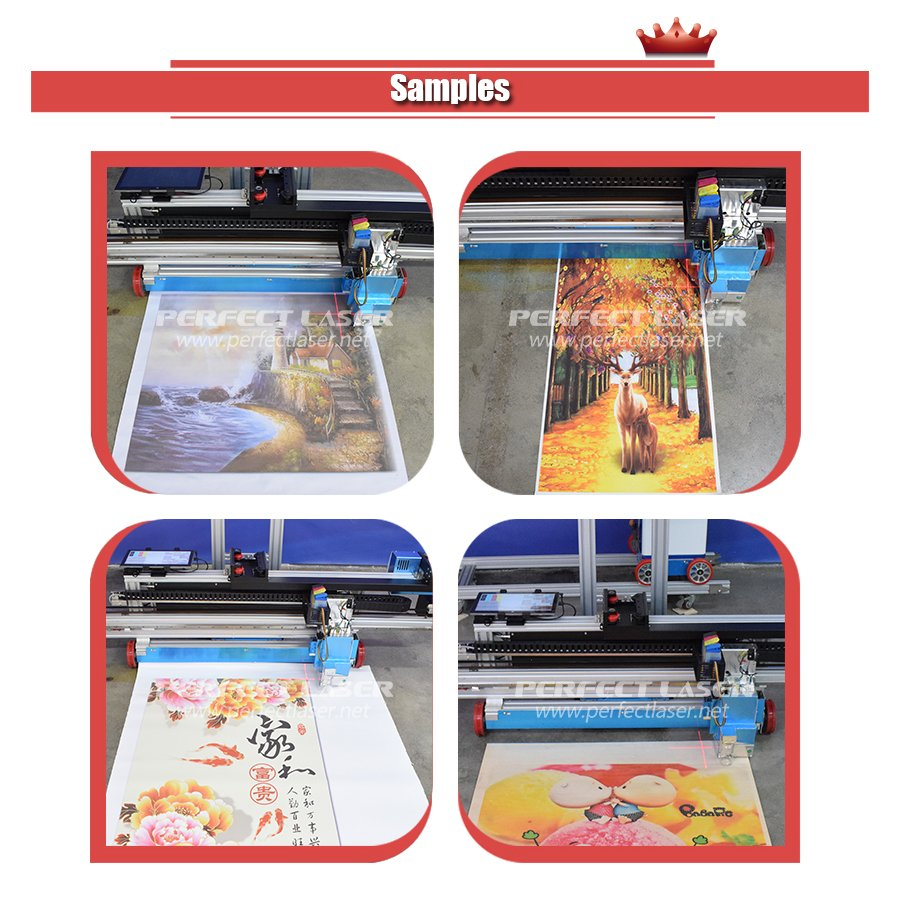Perfect Laser--Automatic Glass Tiles Art Inkjet Mural Decor 3D UV Garage Carport Floor Ground Printing Machine