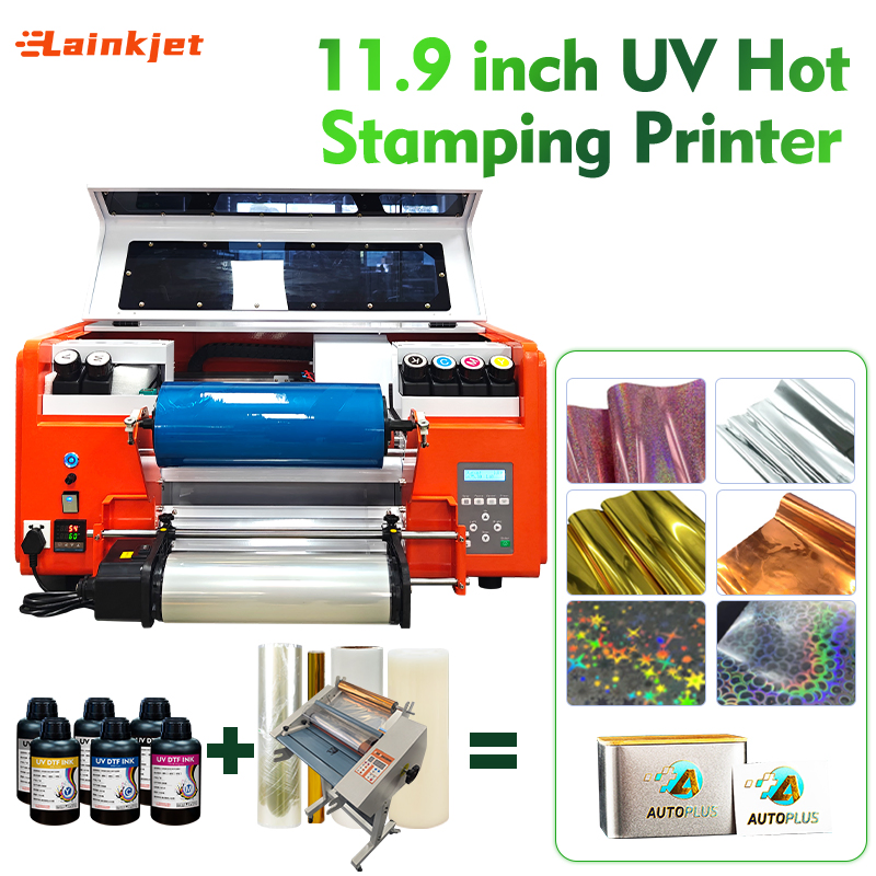 A3 Digital Inkjet 3D UV Dtf Film Sticker Printer with Varnish for Glass Bottles