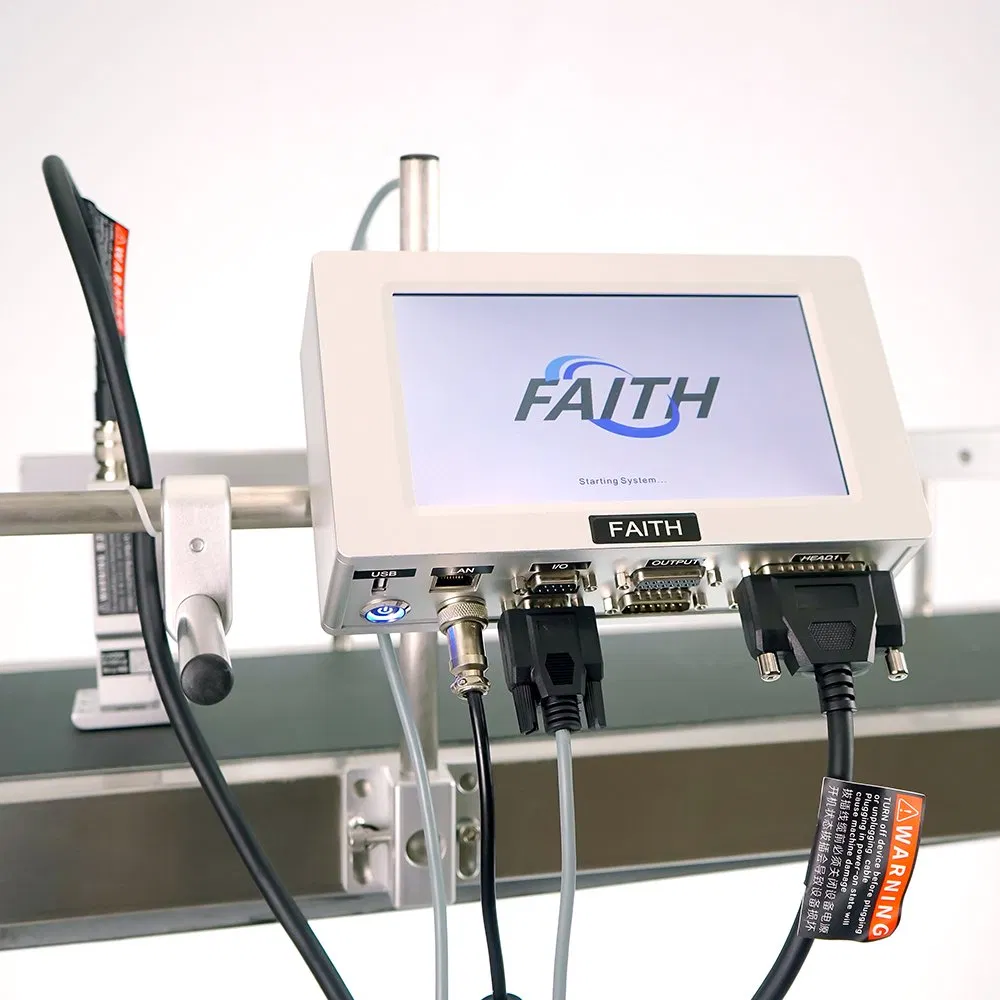 Faith Image Logo Date Inkjet Printer on Egg Carton Metal Envelope Surface Accuracy Definition