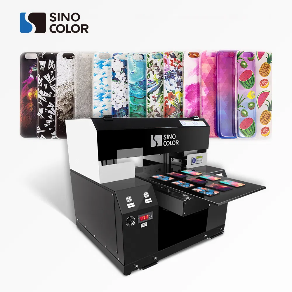 Sinocolor Hot Sale A2 A3 Size Small Format UV Flatbed Printer Printing on Any Surface