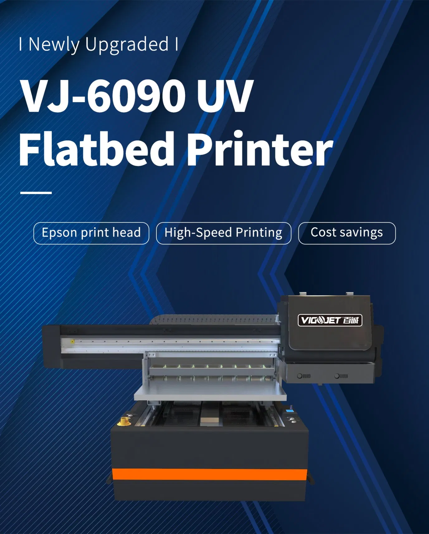 A1 6090 UV Flatbed Inkjet Printer Small Items CCD Positioned Multi-Surface (Glass Wood Metal PVC) for Leather New 1-Year