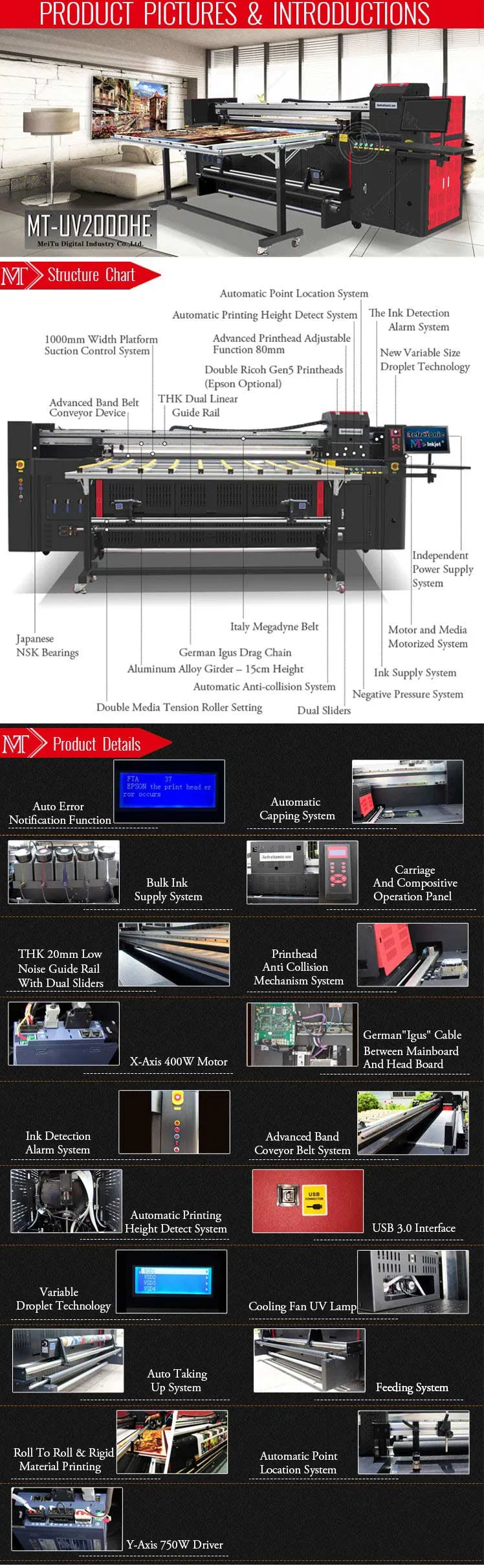 Industrial LED UV Inkjet Digital Printer