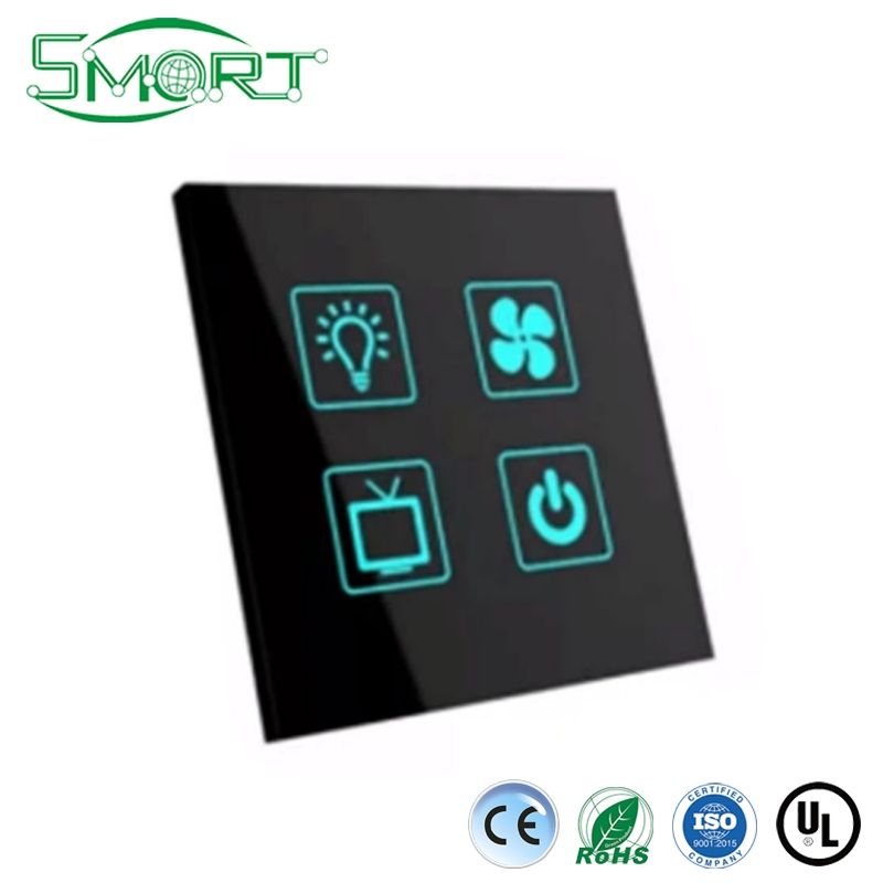 Capacitive Touch Acrylic Control Panel PC Tempered Glass LED Panel Digital LED Backlight Membrane Switch
