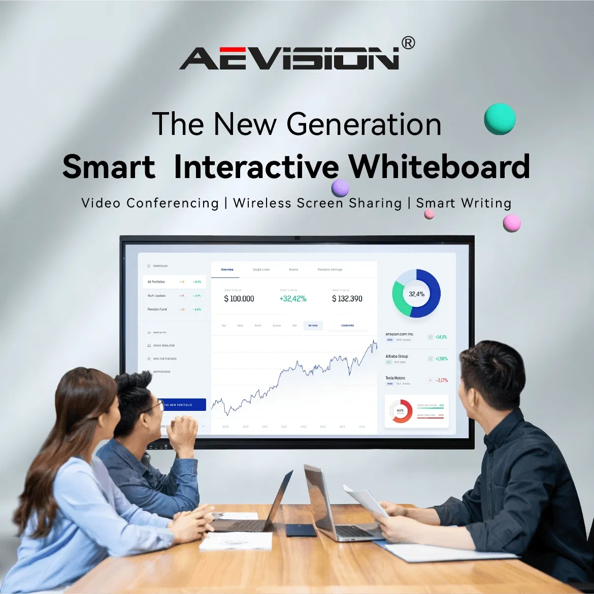 Factory Wholesale Large Size 98 Inch 4K Interactive Writing Panel Touch Screen Flat Teaching Smart Digital White Board