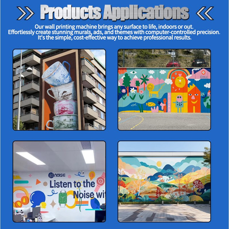 Automatic 3D UV Vertical Inkjet Wall Printer Dx7 Dx10 for Digital Drawing on Glass Tiles White Walls