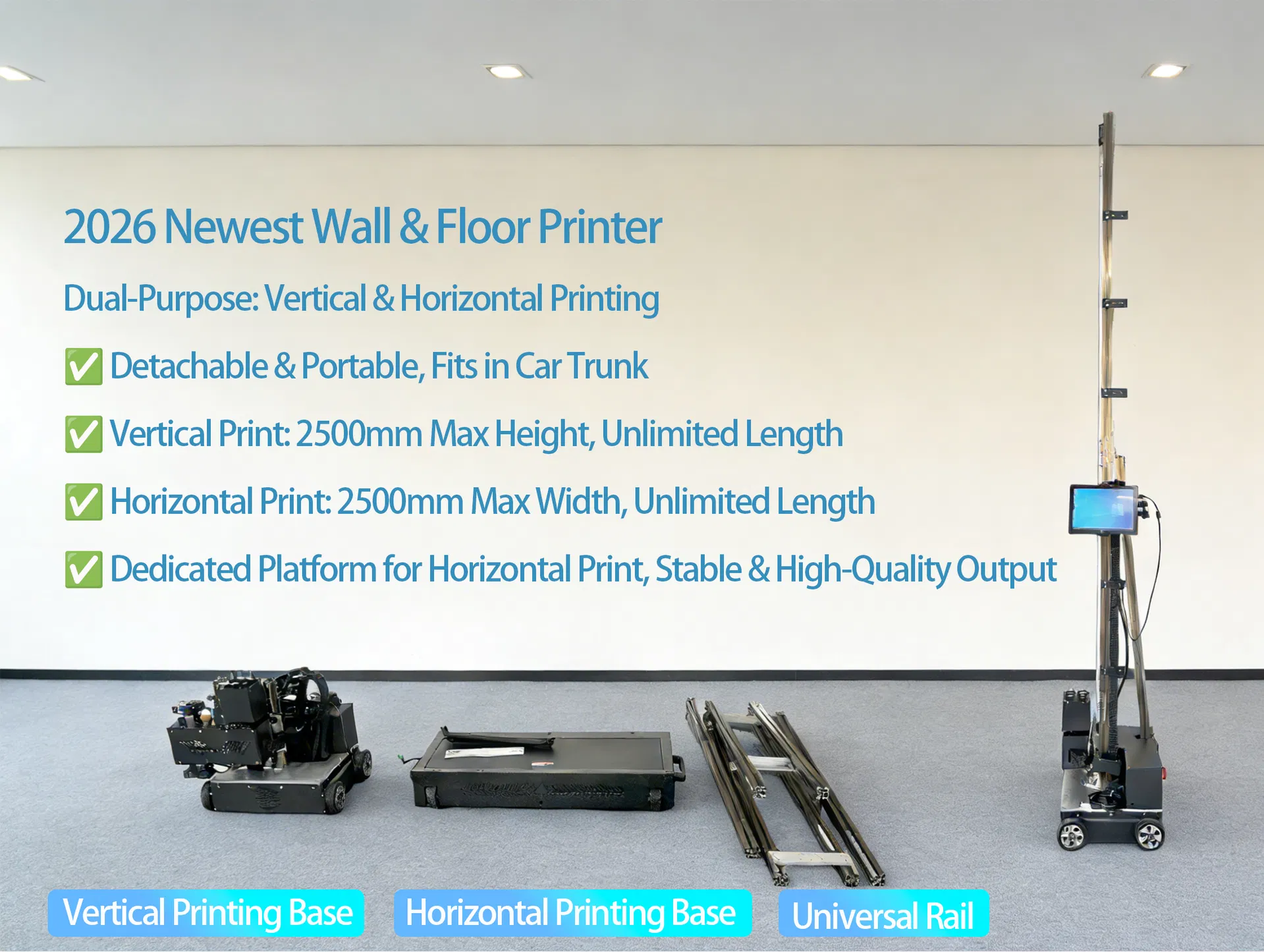 3D UV Wall Floor Inkjet Printer High Resolution