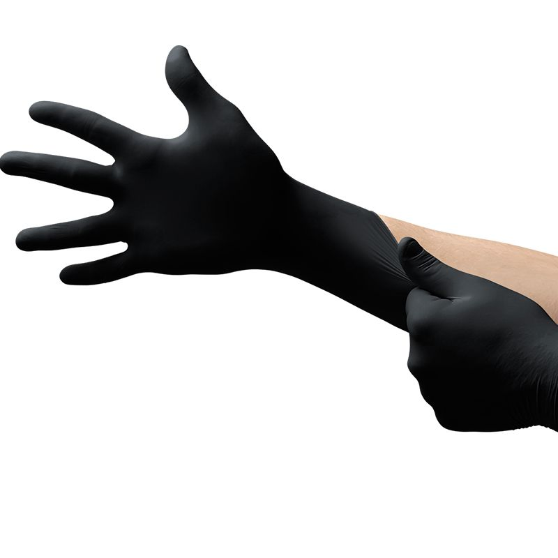 Lowprice and High Quality Disposable Black Nitrile Gloves for Kitchen Use
