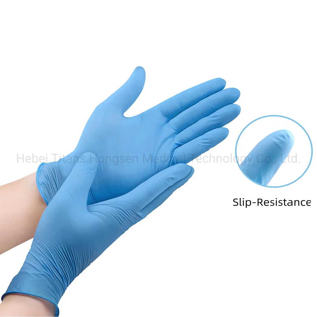Titanfine Stock in USA CE Approved Medical Examination Nitrile Glove Disposable Nitrile Glove Powder Free Gloves