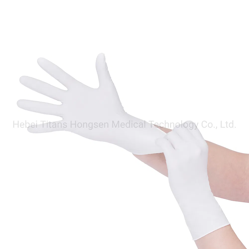 Titanfine Hot Selling Waterproof White Disposable Biodegradable Clean Nitrile Glove