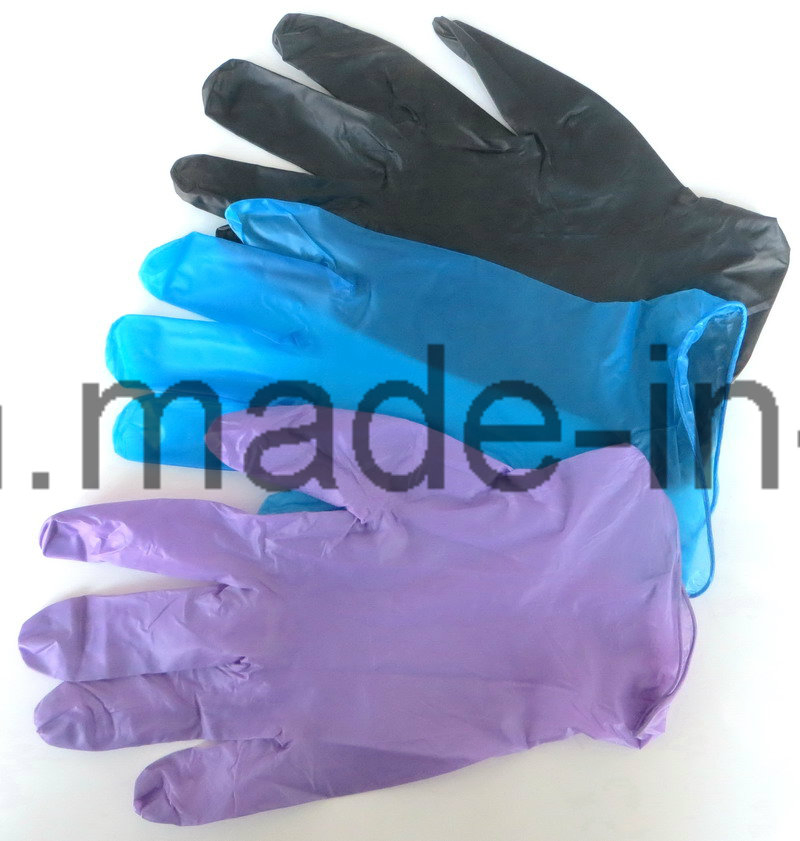 Black Colour Heavy Disposable Nitrile Wholesale Latex Vinyl Protective Safety Examination Exam Gloves