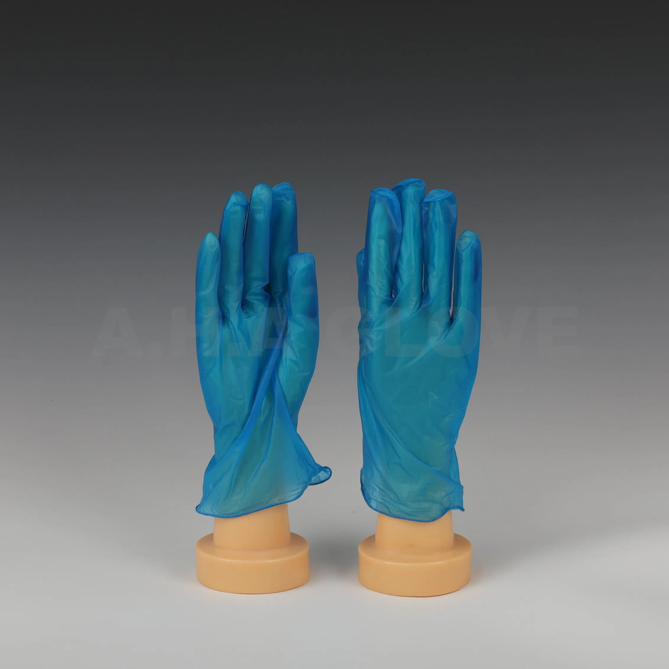 M4.0g Blue Black Safety Personal Protective Disposable Vinyl Gloves for Food Contact