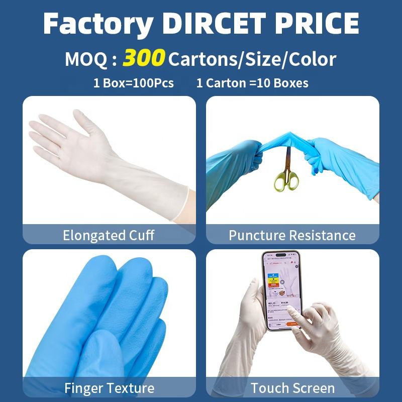 Custom Industrial Mechanic Heavy-Duty Disposable Nitrile Gloves for Hand Arm Protection