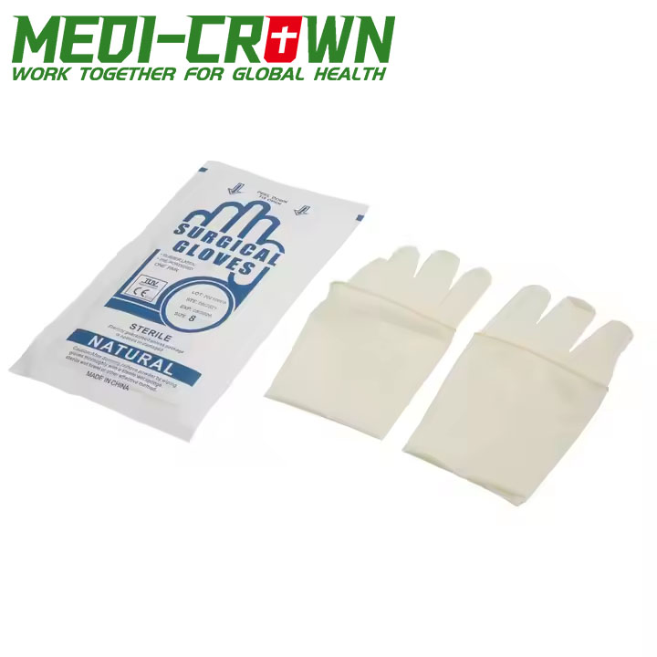 Medical Disposable Latex Sterile Powder Free or Powdered Surgical Gloves
